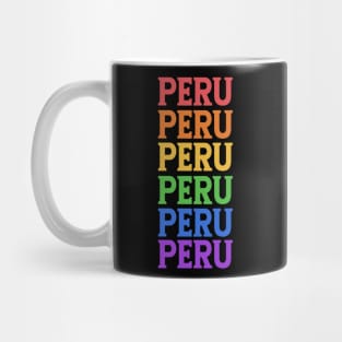 PERU RAINBOW TYPOGRAPHY Mug